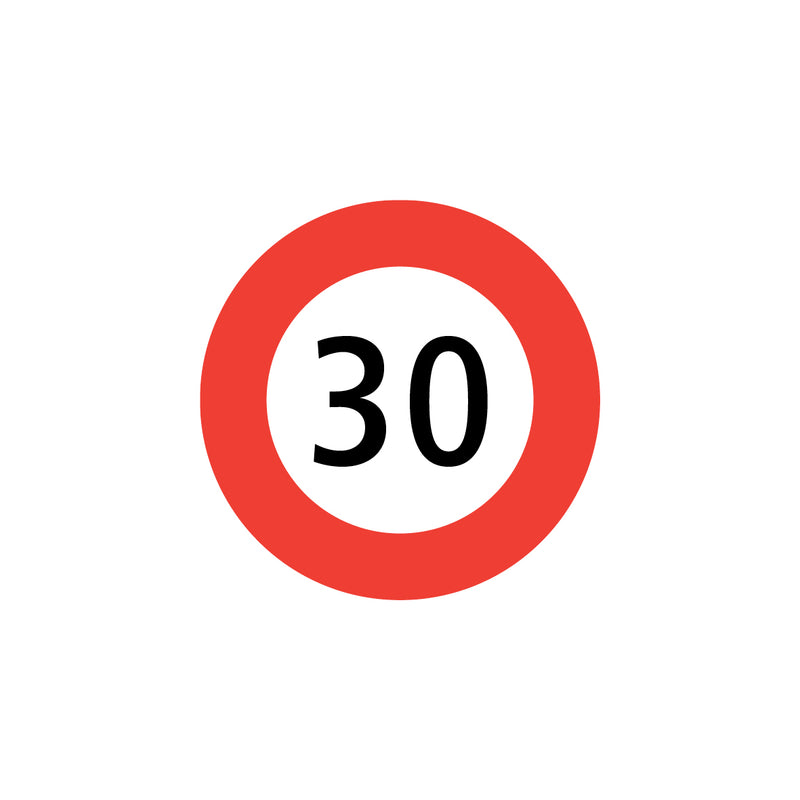 2.30 Höchstgeschwindigkeit, Vorschriftssignal, 30