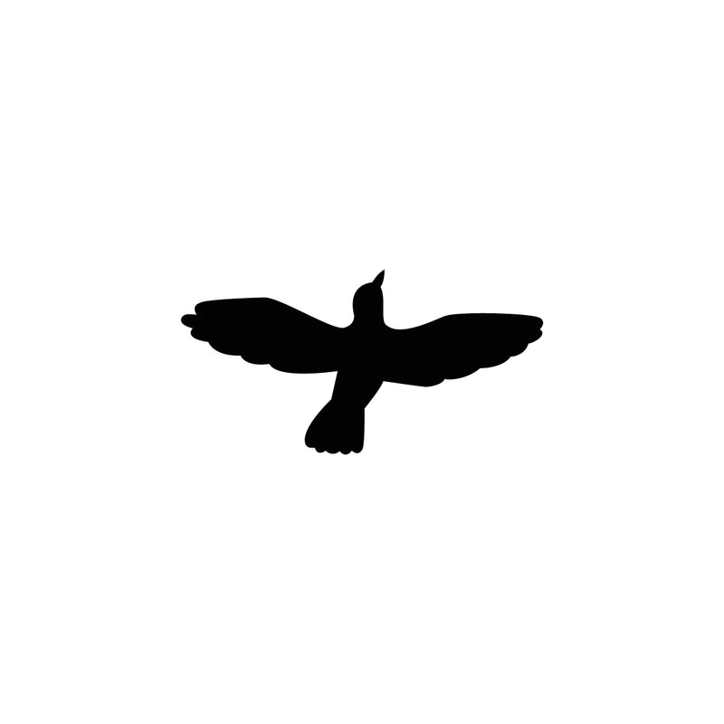Glasscheibensymbol Vogel, Taube 10.0003, 300 x 170 mm, schwarz, mit Application-Tape