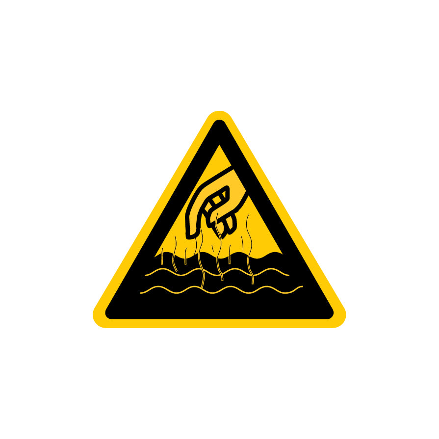 6.W-910 Warnung vor heissen Flüssigkeiten und Dämpfen, Warnzeichen, Praxisbewährt