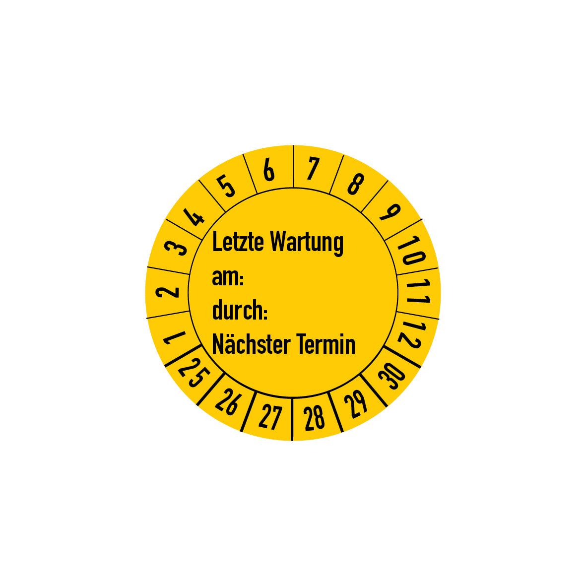 Prüfplakette, 4.P-135, Wartung