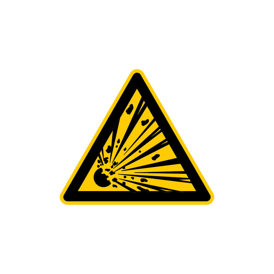 6.W-020 Warnung vor explosionsgefährlichen Stoffen, Warnzeichen, ISO