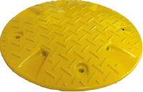 Bodenschwelle Rundstopper, gelb, ø 425 mm, Höhe 50 mm, 5,6 kg