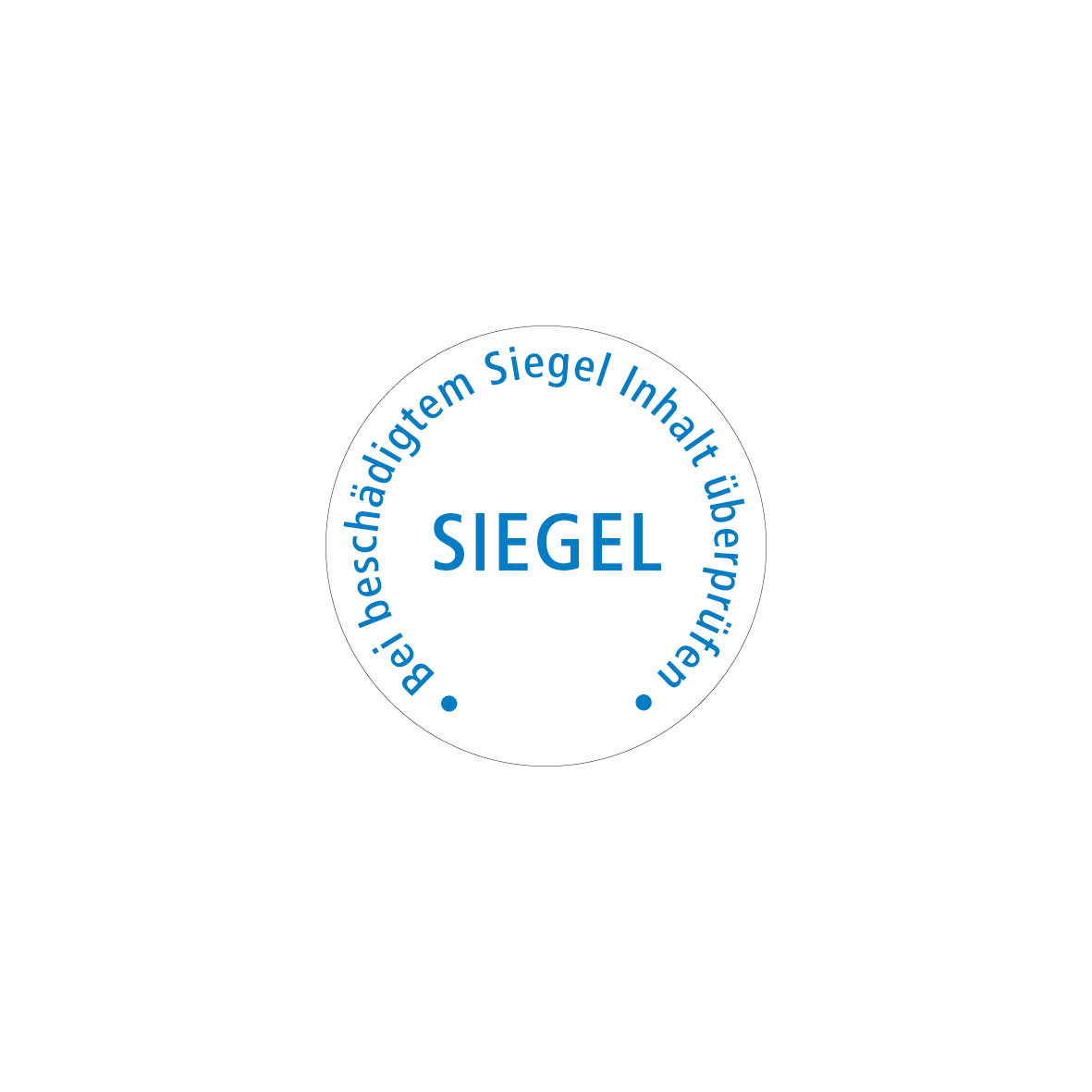Sicherheitssiegel 4.0122, FO-F, weiss/blau, "SIEGEL-Bei beschädigtem Siegel Inhalt überprüfen"