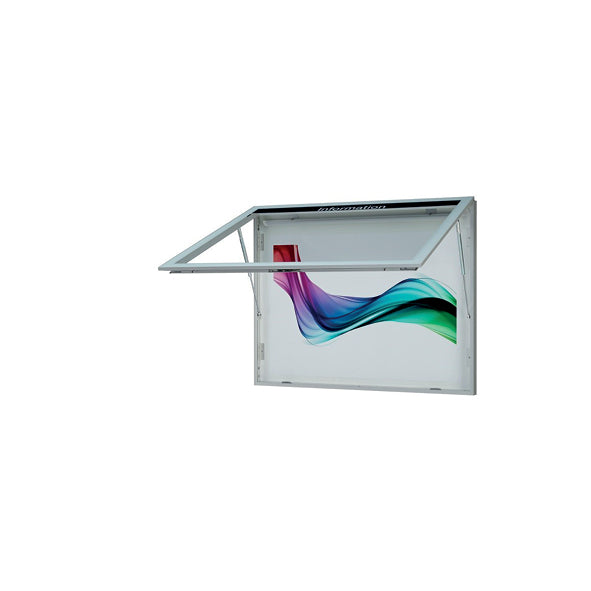 Aussenvitrine Vitrum 123, Gehäusetiefe 123 mm, Alu elox, 2050 x 1150 x 123 mm, 27 x DIN A4