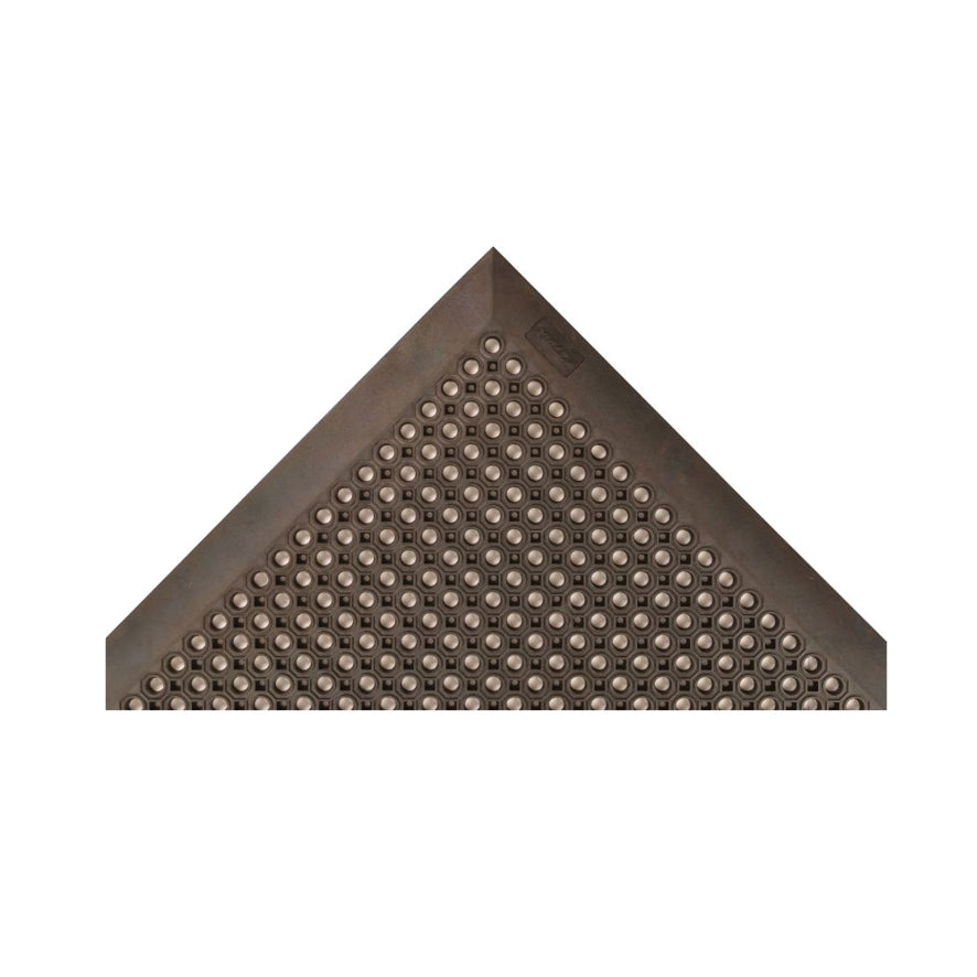 Eingangsmatte Oct-O-Flex, aus Gummi, erhöhte Rippen an der Unterseite, kleine Öffnung 14 mm, Grösse 75 cm x 100 cm, Gewicht 7,8 kg, schwarz