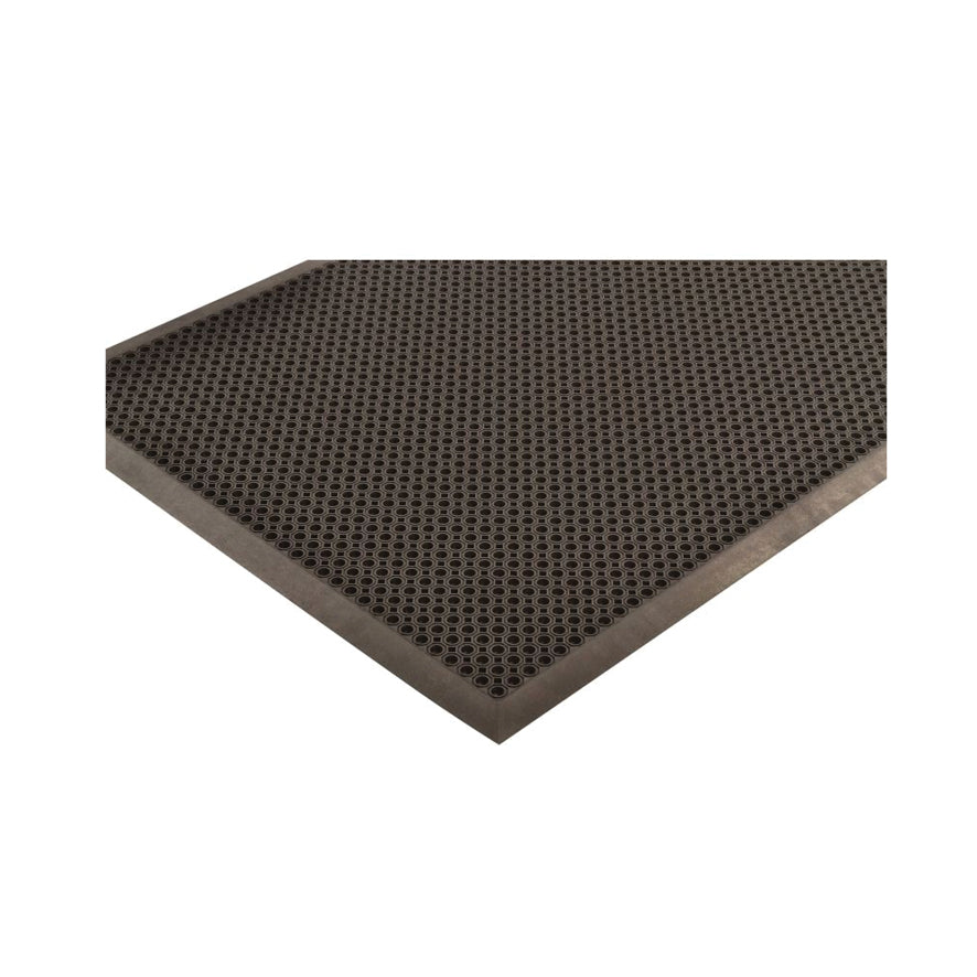 Eingangsmatte Oct-O-Flex, aus Gummi, erhöhte Rippen an der Unterseite, kleine Öffnung 14 mm, Grösse 75 cm x 100 cm, Gewicht 7,8 kg, schwarz