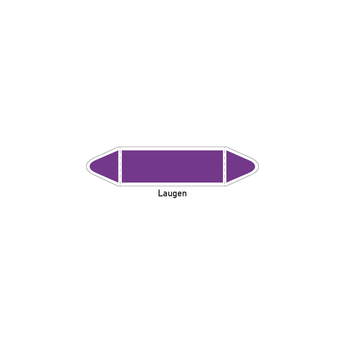 Rohrleitungsmarkierung DIN Einzeln ohne Text, DIN 2403, 5.0151, 17 x 75 mm, 80 Stk./Bogen, violett, mit sep. Laminat