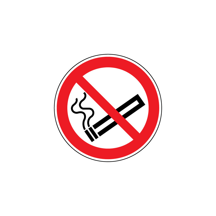 Antirutschlogo R10, 9.0024 Rauchen verboten, selbstklebende PVC-Folie mit strapazierfähiger Anti-Rutsch-Oberfläche R10, ø 200 mm