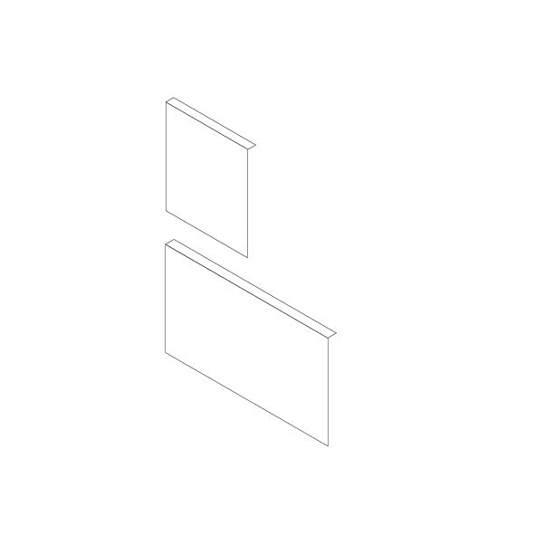 Fahnenschild deckenhängend blanko, Alu 1 mm, 200 x 200 mm, 6.0900