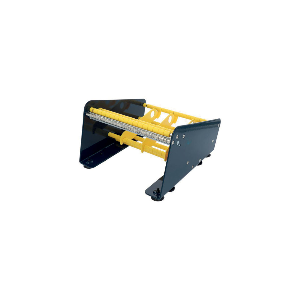 Etikettenspender Tisch, Metall blau, Rollenbreite max. 212 mm