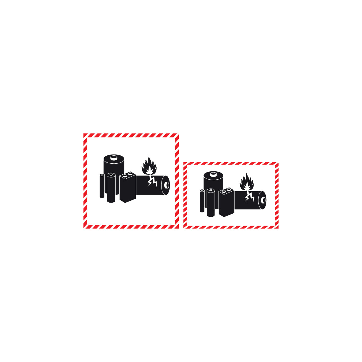 Gefahrstoff Batterien, ohne Text, 5.0329.2, 100 x 70 mm