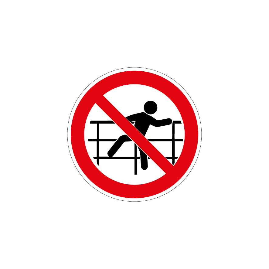 6.V-953 Geländer übersteigen verboten, Verbotszeichen, Praxisbewährt