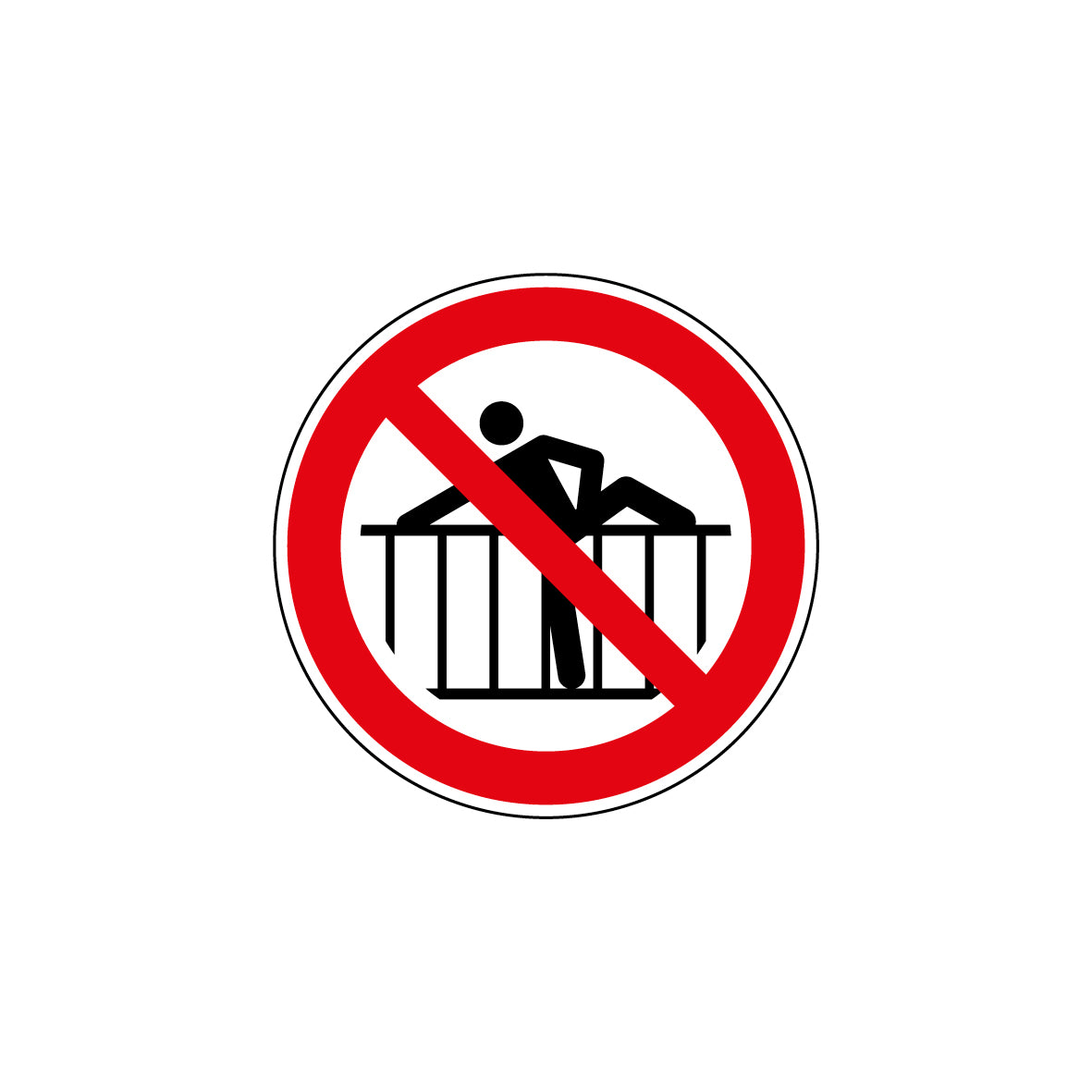 6.V-043 Barriere übersteigen verboten,Verbotszeichen, ISO