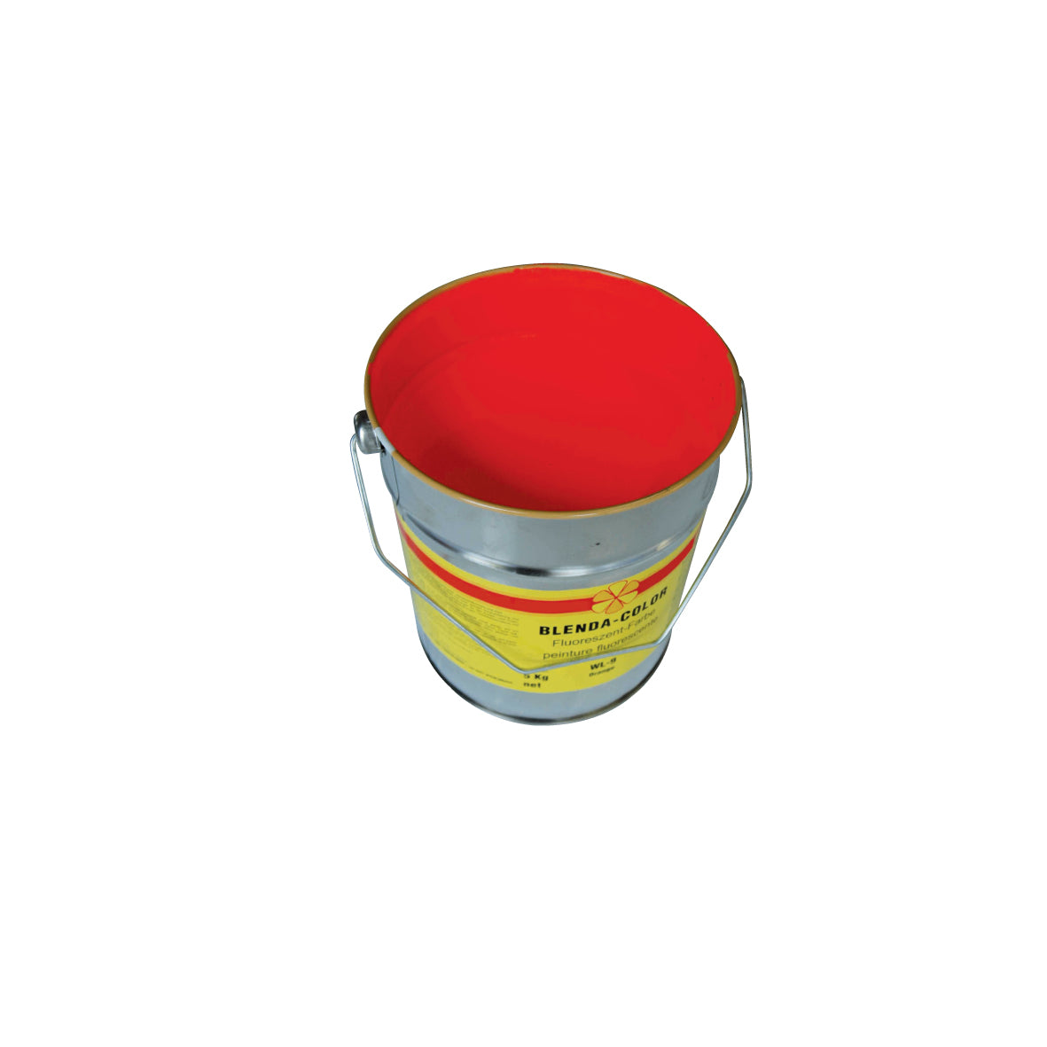 Streichfarbe für Pistenmarkierung, Tagesleuchtfarben, rot fluoreszierend, WL-6, ca. RAL 3024, 5 kg