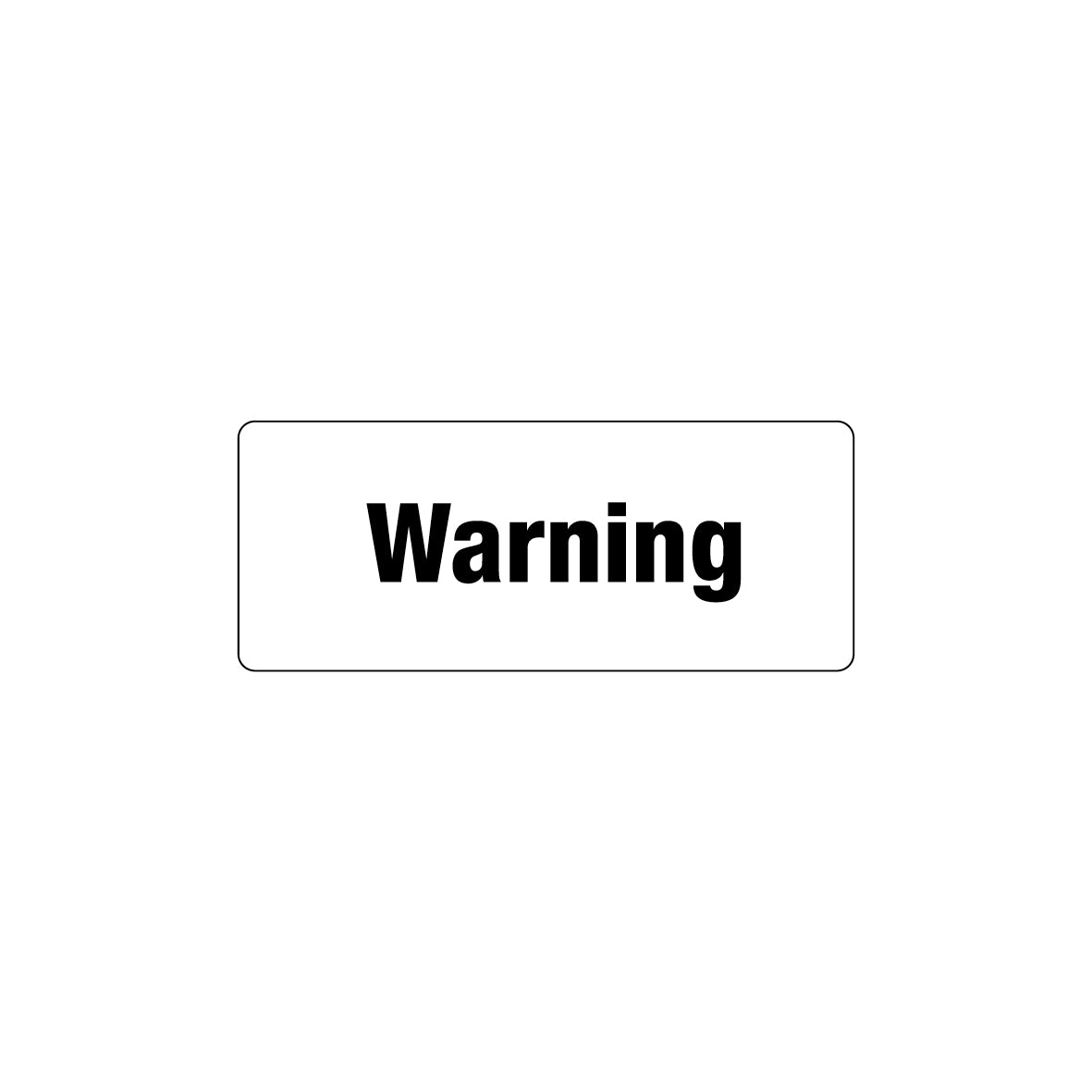 GHS-Text, 26 x 10 mm, FO, Folie selbstklebend mit Laminat, Text: Warning, VE=100 Stk.