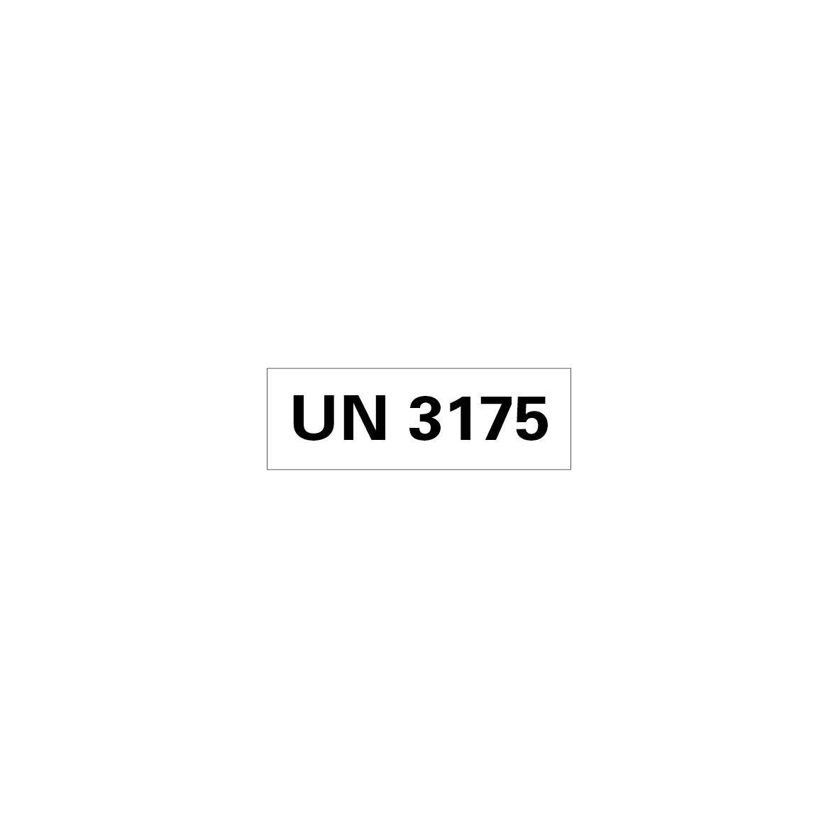 Gefahrgut UN, 5.0160.1, 150 x 50 mm, Stk., UN 3175  (feste Stoffe die entzündbare Stoffe enthalten), auf Bogen, VE 10 Stk.