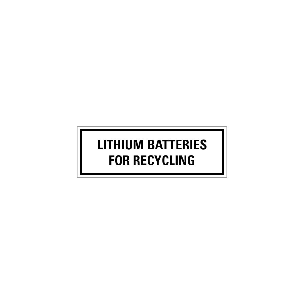Gefahrstoff Batterien, Lithium Batteries for Recycling, 5.0414, 150 x 50 mm, Ro 500 Stk.