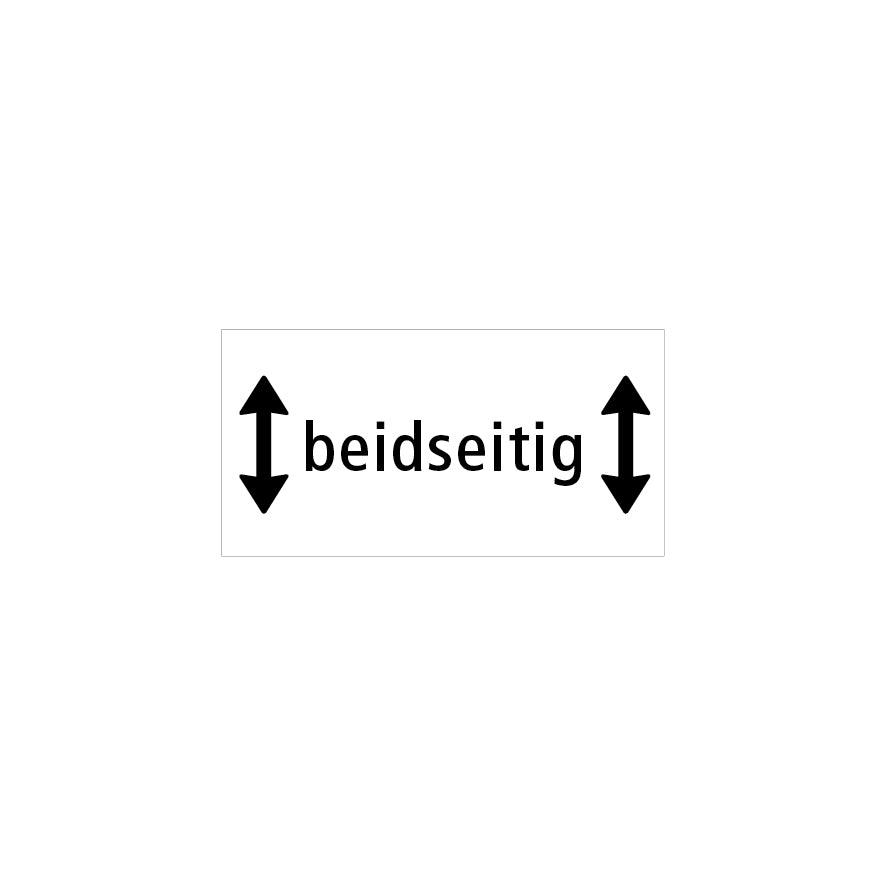 Zusatztafeln, Strassensignalisation, beidseitig wiederholung mit 2 Pfeilen