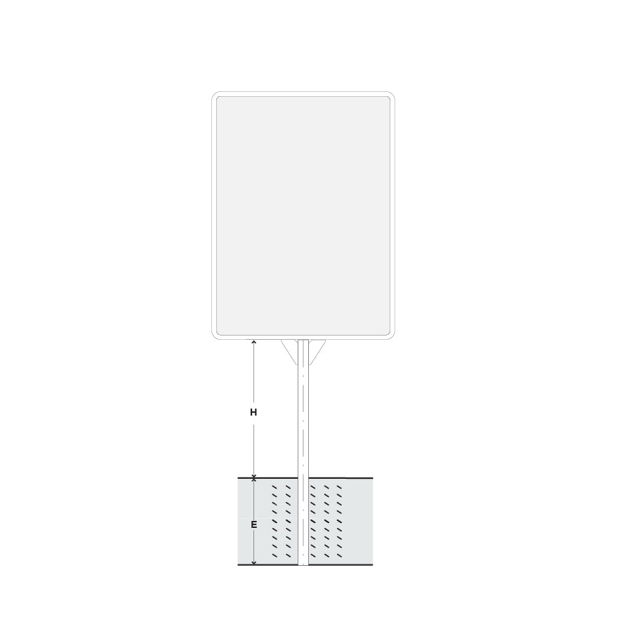 Plakatständer, ohne Tafel, ohne Klapprahmen, Standrohr ø 2", 980/1355 mm, für F4 Weltformat 895 x 1280 mm, Standrohrlänge 1300 mm, 10 kg