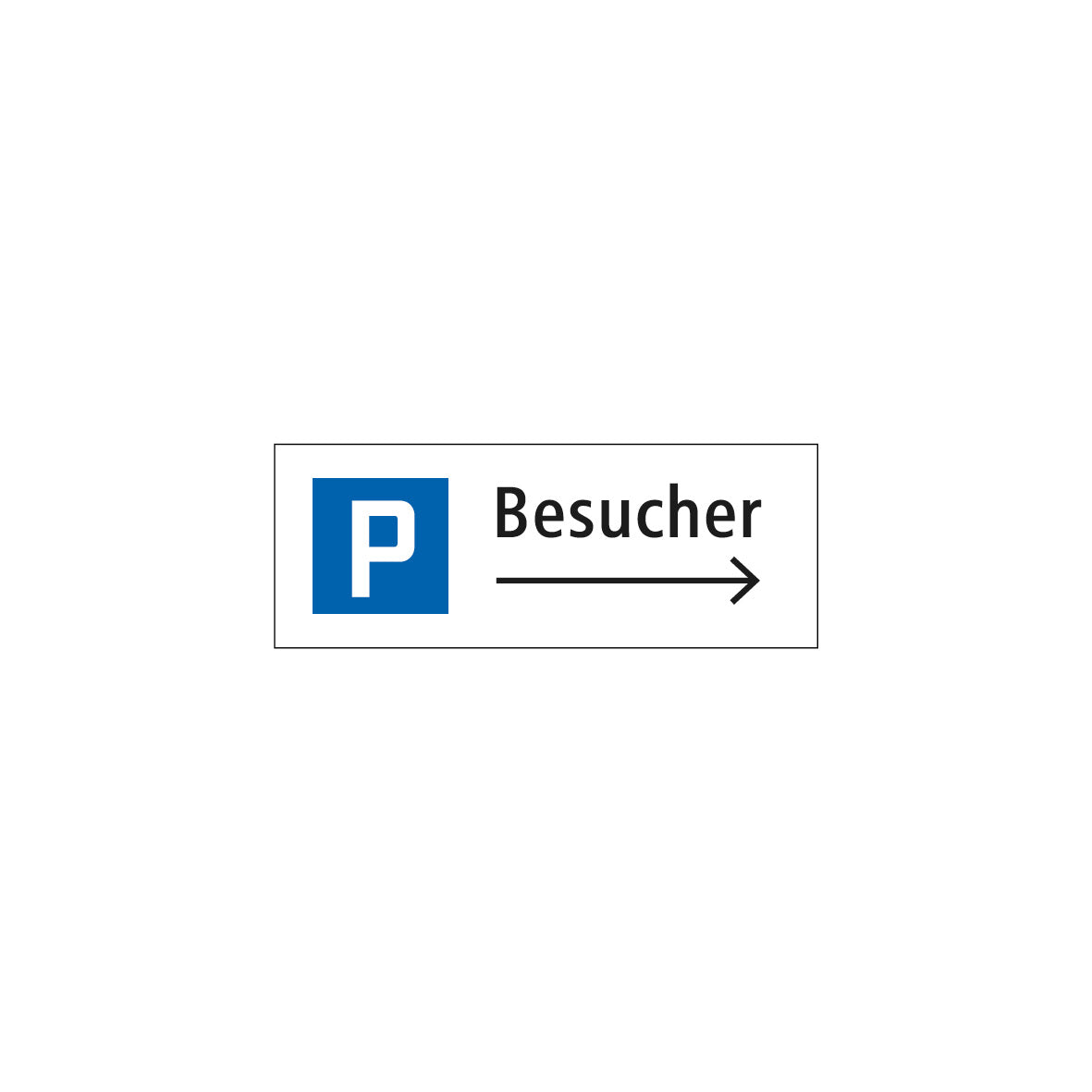 Parkplatzschild 7.P, 7.P-011, R1, 4.17, Besucher Pfeil rechtsweisend