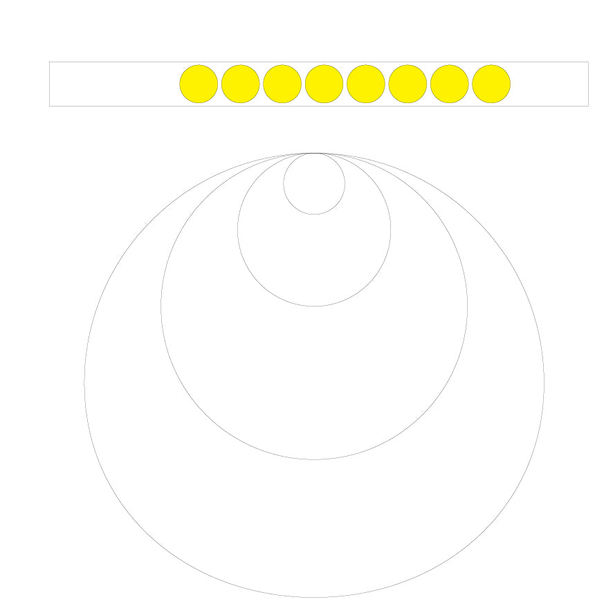 Folienpunkte gelb, auf Rolle, ø = 25 mm, gelb, FO-A, Ro = 100 Stk., selbstklebend
