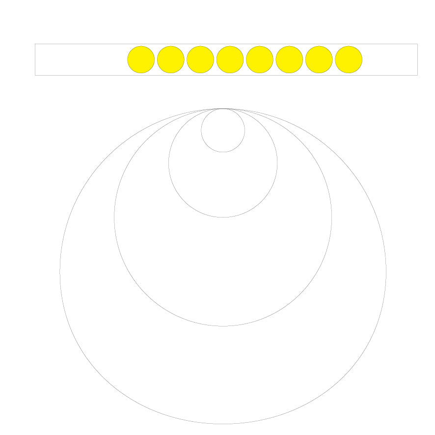 Folienpunkte gelb, auf Rolle, ø = 50 mm, gelb, FO-A, Ro = 100 Stk., selbstklebend