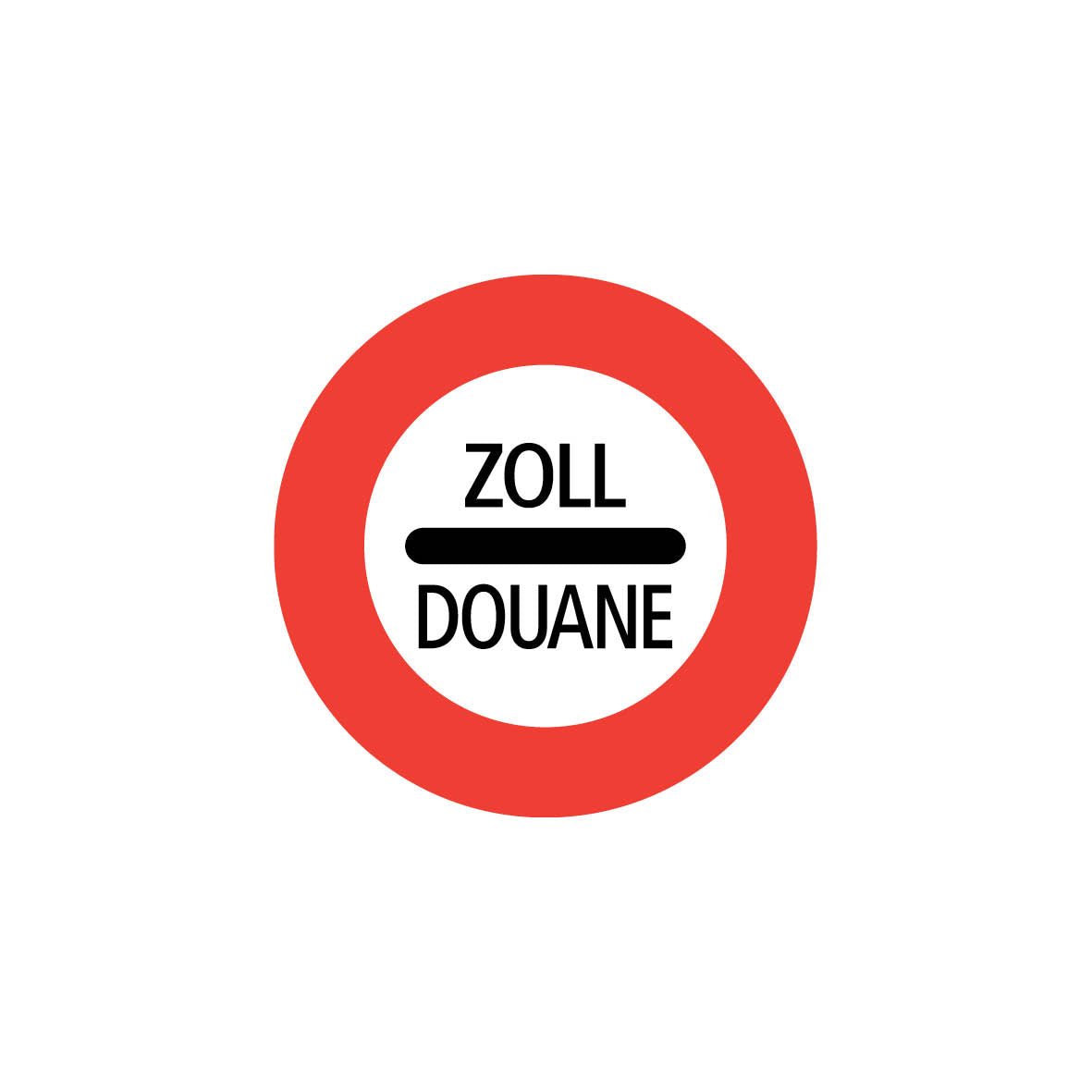 2.51 Zollhaltestelle, Vorschriftssignal