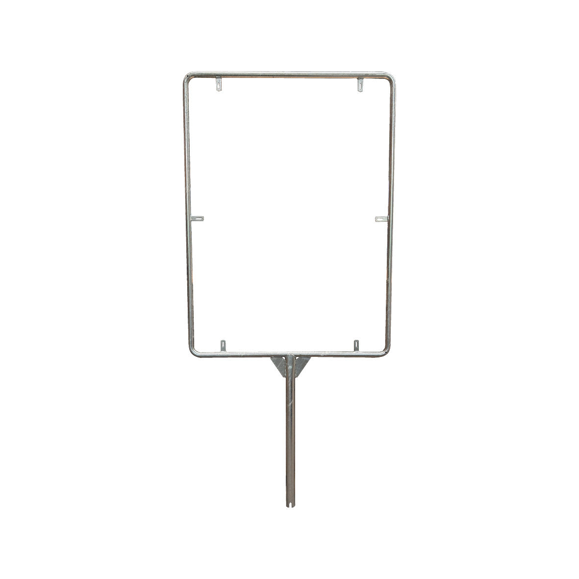 Plakatständer, ohne Tafel, ohne Klapprahmen, Standrohr ø 1 1/2", 980/1355 mm, für F4 Weltformat 895 x 1280 mm, Standrohrlänge 800 mm, 8.5 kg, mit 2 Bakenfüssen