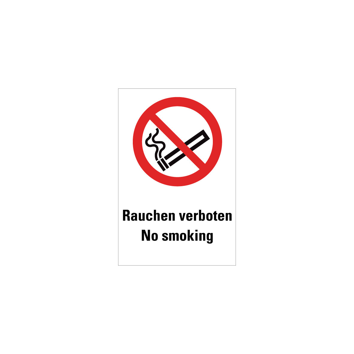 6.V-103 Kombischild Rauchen verboten No smoking, Verbotszeichen, ISO