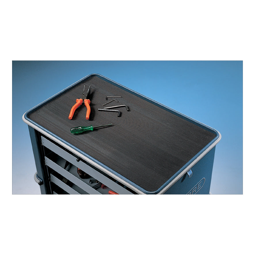 Arbeitsplatzmatte Rib 'n' Roll, flexibles und widerstandfähiger Gummi, Stärke 3 mm, Grösse 100 cm x 10 m, Gewicht 38 kg, feine Rillen und ölbeständig, schwarz