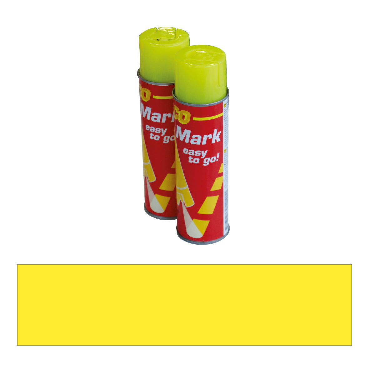 Markierspray ECO, gelb fluoreszierend temporär, für Baustellen, 500 ml, VE = 6 Dosen, inkl. VOC