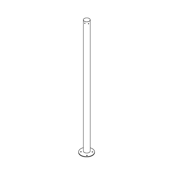 Stutzen-Standrohr, Version 2 mit Flansch, L = 1.2 m, 2" (Ø 60.3 mm)