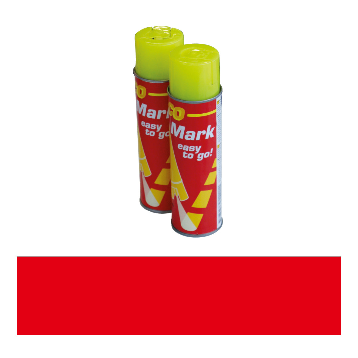 Markierspray ECO, rot fluroeszierend temporär, für Baustellen, 500 ml, VE = 6 Dosen, inkl. VOC