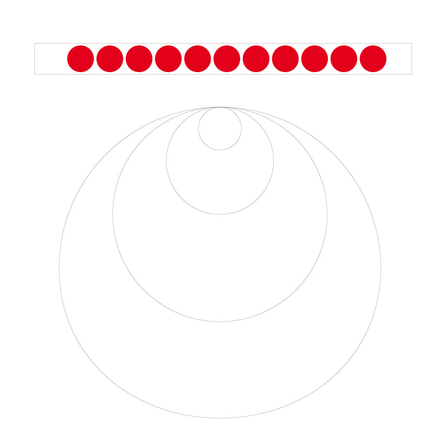 Folienpunkte rot, auf Rolle, ø = 10 mm, rot, FO-A, Ro = 100 Stk., selbstklebend