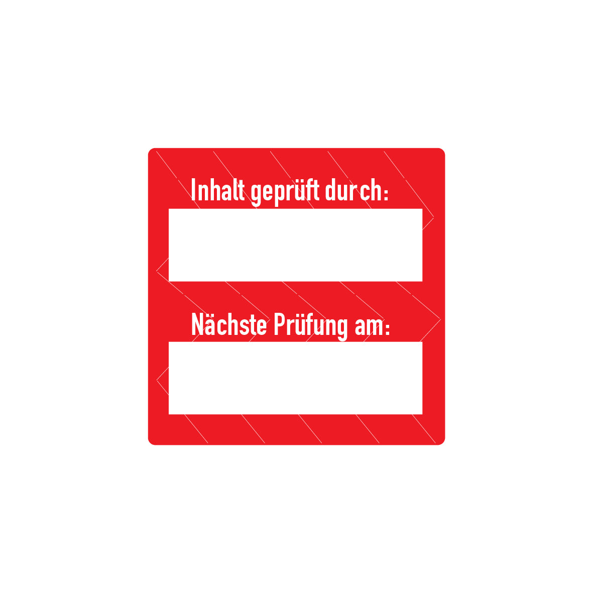 Prüfplakette, 4.P-184, zum selber Beschrifften