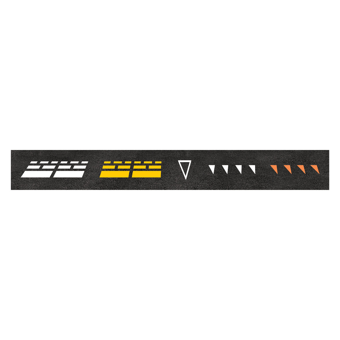 Thermoplastik Streifen, gelb-schwarz, 1000 x 150 mm