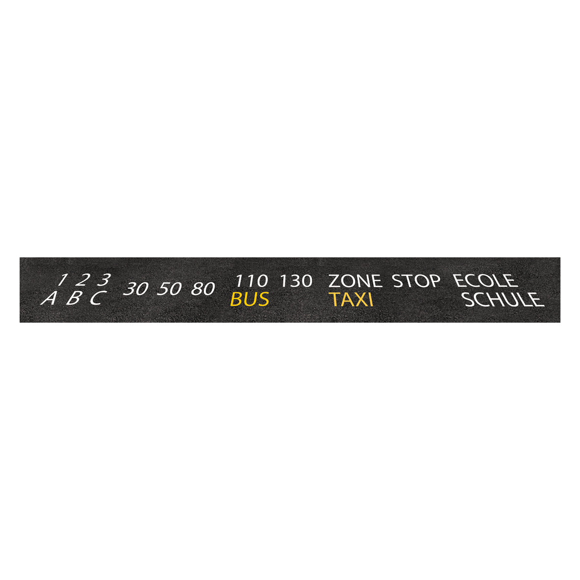 Thermoplastik Buchstaben und Ziffern, gelb, 2000 mm